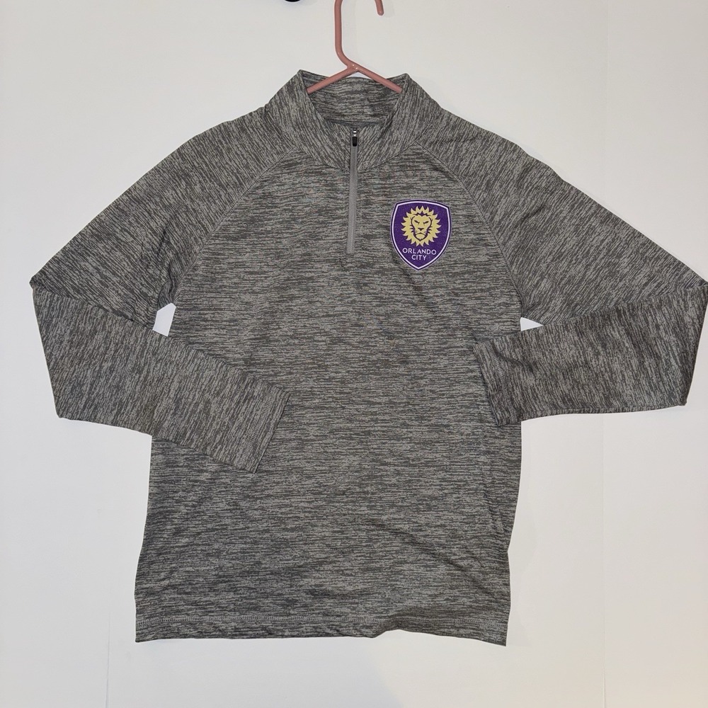 Men's Medium Orlando City SC MLS Quarter-Zip Lightweight Pullover Long Sleeve